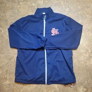 Saint Louis Cardinals Windbreaker Jacket Men XL Blue Zip Vented Lightweight
